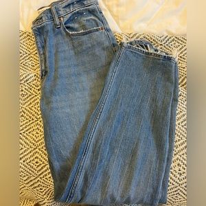 Abercrombie high-wasted straight leg jeans